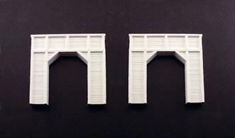 Create a timber tunnel portal over a single N scale track. Color with Earth Colors™ Liquid Pigment. 2 ea.Outside: 2 5/8" w x 2 11/16" h (6.66 cm x 6.82 cm)Inside: 1 5/16" w x 2" h (3.33 cm x 5.08 cm)