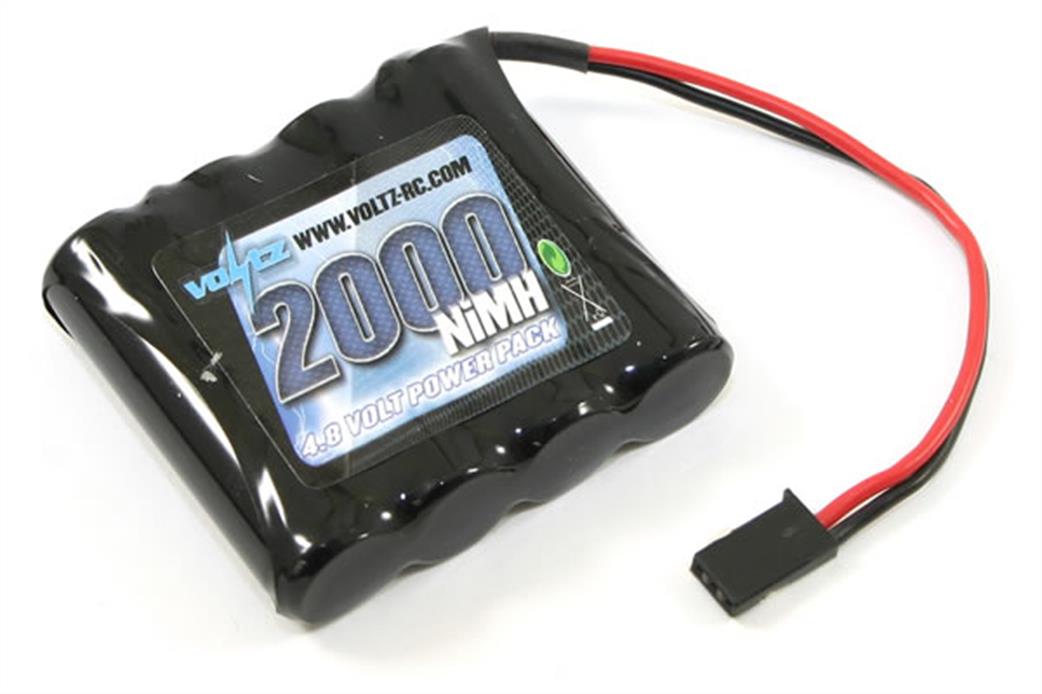 Voltz  VZ0150 4.8v 2000mAh RX Battery Pack Straight with Futaba Connector