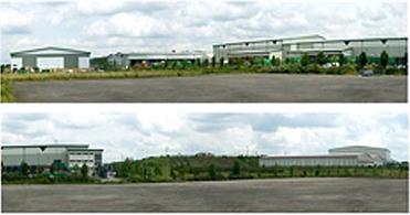 10 feet length 9in high&nbsp;photographic reproduction backscene in two sheets showing a view across open grassed land towards a modern storage and distribution hub depot, as operated by major retailers, parcels carriers&nbsp;and haulage/logistics companies.Supplied in&nbsp;two 5-foot sections.