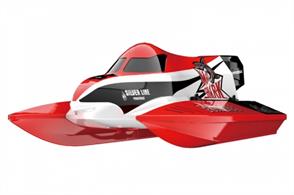 JOYSWAY MAD SHARK V2 MINI F1 BRUSHLESS SPEEDBOAT 420MM SPECIFICATIONS Hull Length: 368 mm Total Length: 443 mm Width: 172 mm Weight: 600g(RTR) Hull Material: Plastic Injection Molding with colorful painting decal stickers