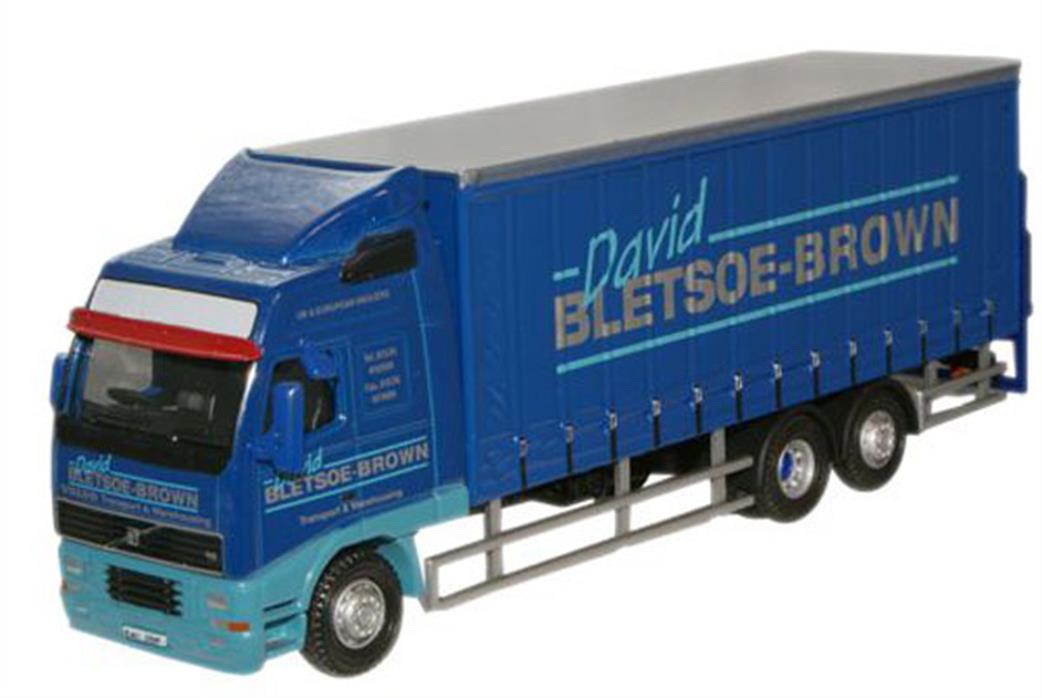 Oxford Diecast 76VOL01CL David Blestoe Brown Volvo FH Curtainside 1/76