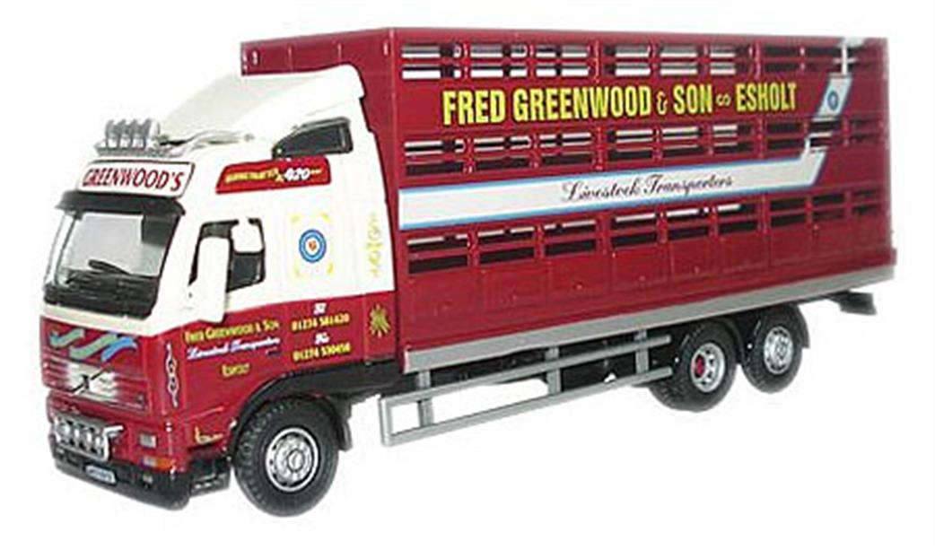 Oxford Diecast 1/76 76VOL01LS Fred Greenwood Volvo FH Livestock