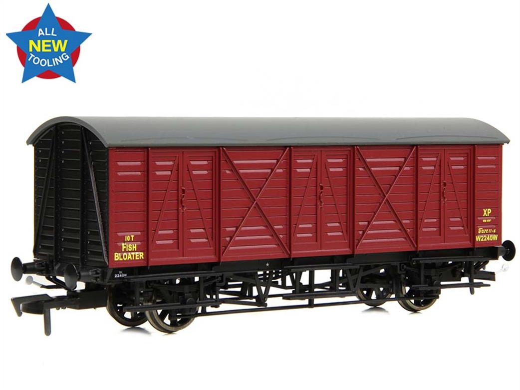 EFE Rail OO E87060 BR ex-GWR 10Ton Bloater Express Fish Van BR Crimson