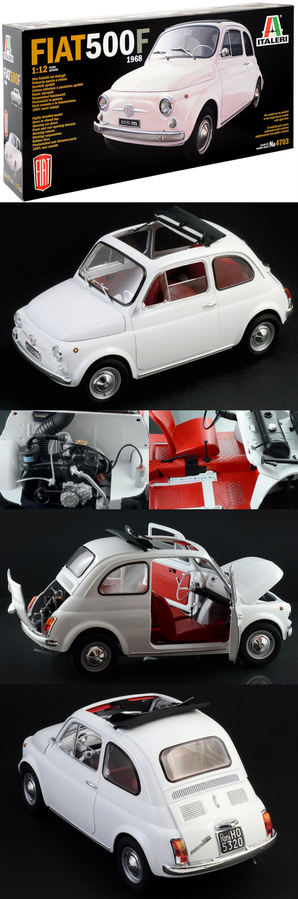Italeri 1/12 4703 Fiat 500F Car kit