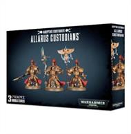 This multi-part plastic kit contains the components necessary to assemble a 3-model squad of Allarus Custodians.This kit comes as 73 components, and is supplied with 3 Citadel 40mm Round bases.