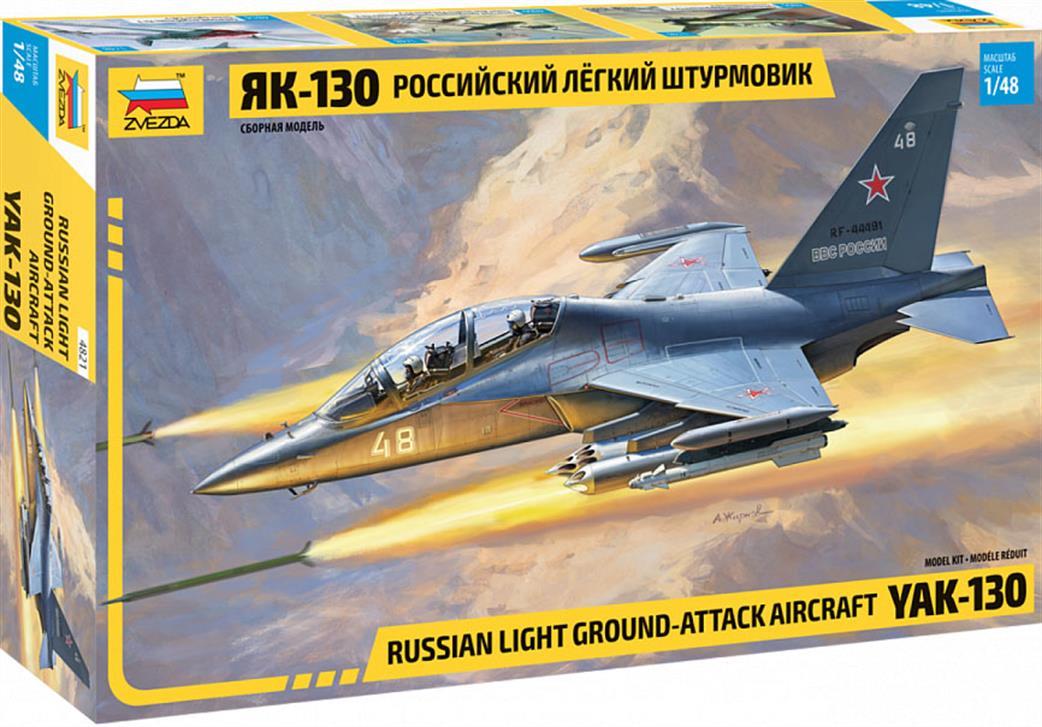 Zvezda 1/48 4821 Russian Yak-130 Light Ground Attack Aircraft Kit