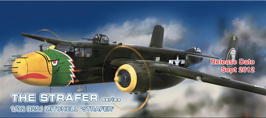 Hong Kong Models 1/32 HK01E02 B-25J Mitchell the Strafer US Airforce WW2 Bomber Plastic Kit