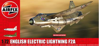 Airfix A04054A 1/72nd English Electric Lightning F2A Jet Fighter kitThe F2 introduced in 1962 was much modified in 1968 producing the F2A with square cut fin, kinked leading edges and enlarged ventral tank which gave an enhanced combat air patrol time of some 2 hours.