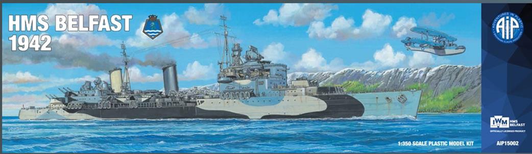 Adventures in Plastic AiP 1/350 AIP15002 HMS Belfast 1942 Royal Navy WW2 RN Town Class Cruiser Kit