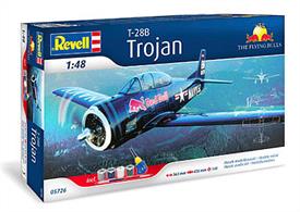 Revell 1/48 T-28 Trojan Flying Bulls Gift Set 05726Comes with Glue and Paints