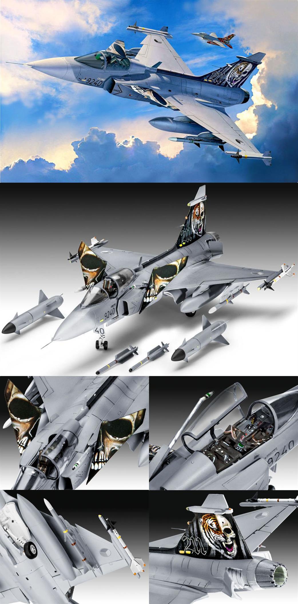 Revell 1/72 04999 Saab JAS 39C Gripen Multi Role Combat Aircraft Kit