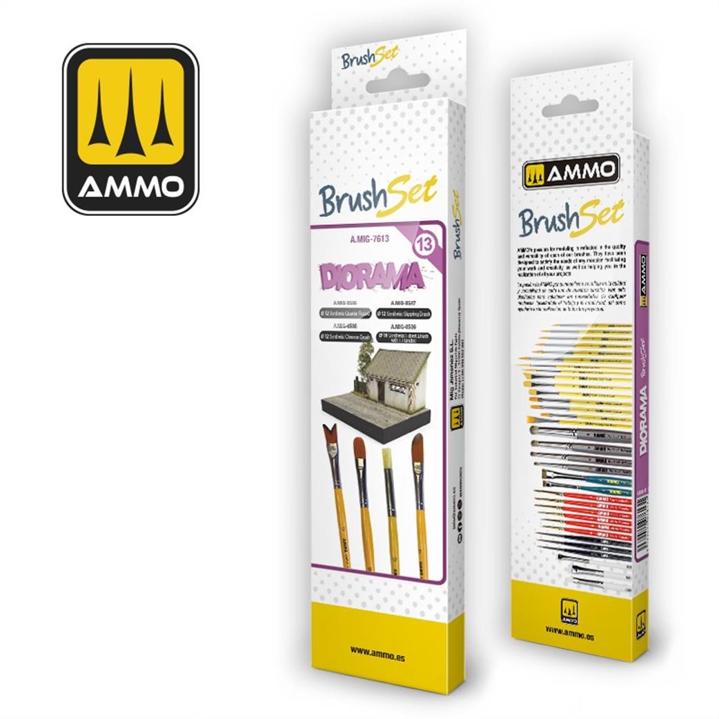Ammo of Mig Jimenez  A.MIG-7613 Diorama Brush Set