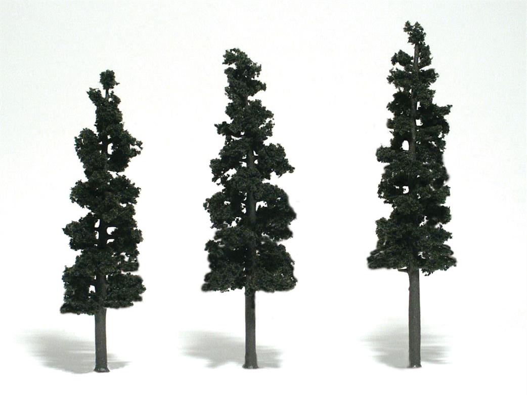 Woodland Scenics  TR1562 6-7in Height Conifer Trees - Ready Made (Pk 3)