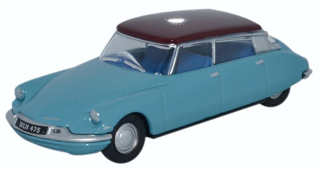 Oxford Diecast 1/76 76CDS005 Citroen DS19 Monte Carlo Blue/Aubergine