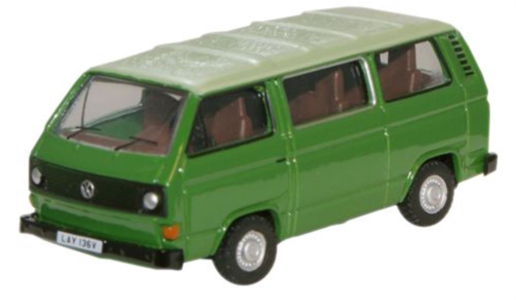Oxford Diecast 1/76 76T25005 Lime Green/Saima Green VW T25 Bus