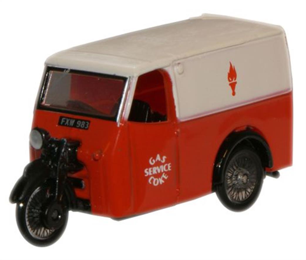 Oxford Diecast 1/76 76TV004 Gas and Coke Service Tricycle Van