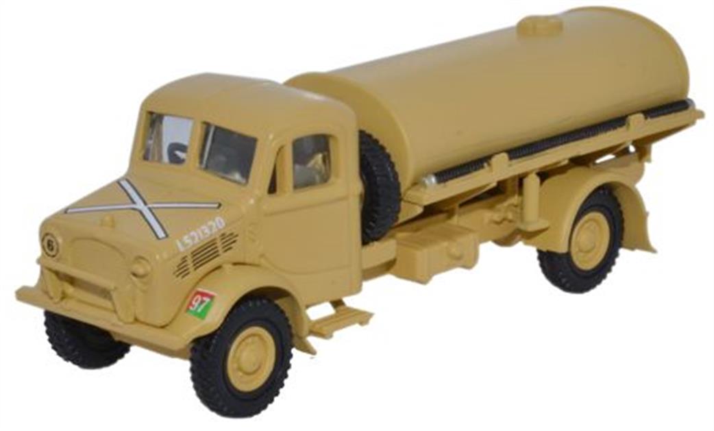 Oxford Diecast 76BD007 HQ Corps RASC Bedford OY 3 Ton Water Tanker 1/76