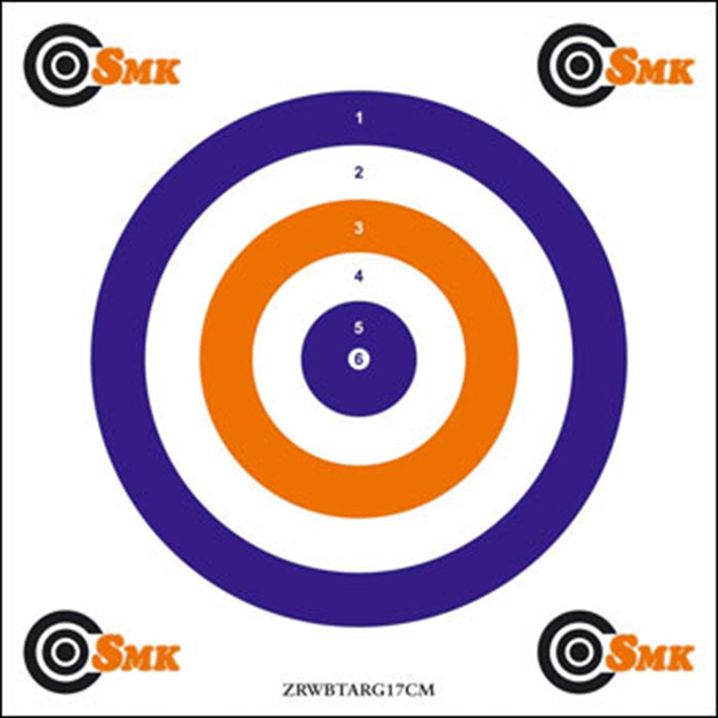 SMK  MILRWBTARG17CM 100 Pack of 17cm Red, White, Blue Card Targets
