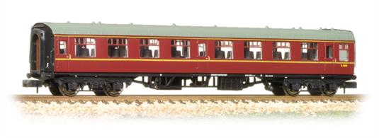 Bachmann Graham Farish are introducing newly tooled models of the BR Mk1, bringing these stalwart coaches up to current standards.This model of the second class open coach painted in the later standard maroon livery.Era 5