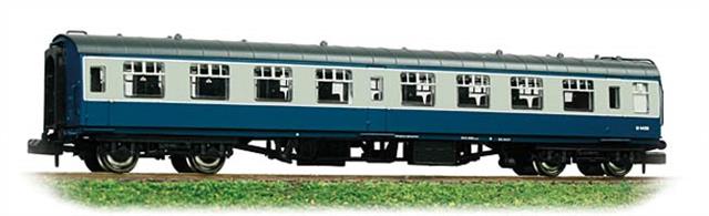 Bachmann Graham Farish are introducing newly tooled models of the BR Mk1, bringing these stalwart coaches up to current standards. This model of the second class open coach will be painted in the corporate blue and grey livery which lasted from the late 1960s until the early 1990s.Eras 6-7