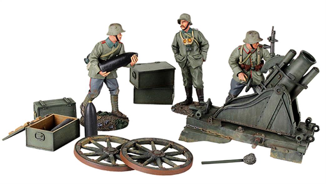 WBritain 1/30 23083 1916-18 German 170 cm Minenwerfer Infantry Crew-4 Piece Set
