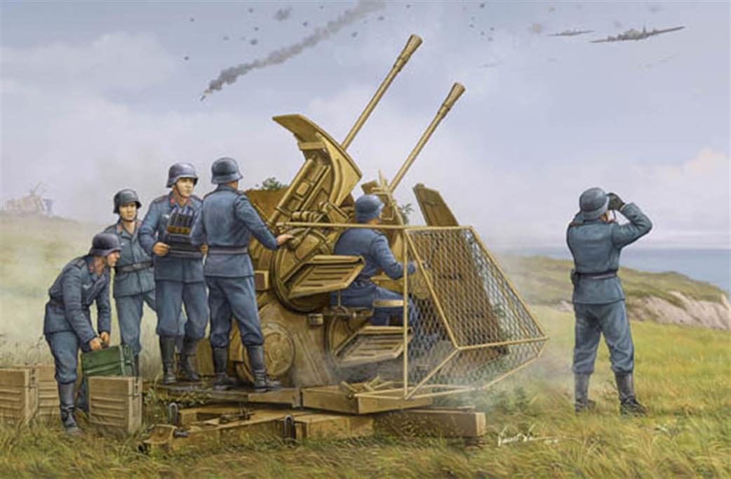 Trumpeter 1/35 02347 German 37mm Flak 43 Zwilling Gun Kit