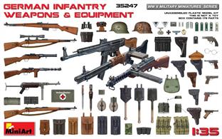 pack of 179 German weapons and equipment for 1/35th scale military models