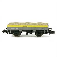 Nicely detailed N gauge model of the BR Grampus engineers open ballast wagons.Among the most common BR engineering wagons the Grampus was based on the late design 20-ton steel bodied ballast wagons built by the GWR. The Grampus had drop-sides and removable ends, these features allowed them to be used as open wagons for conveying ballast, sleepers, track components etc. or with the ends removed to carry longer loads like lengths of rail. These were among the most common BR engineering wagons.Model finished in the BR engineers grey &amp; yellow 'Dutch' livery which was applied to overhauled wagons from the mid-1980s.
