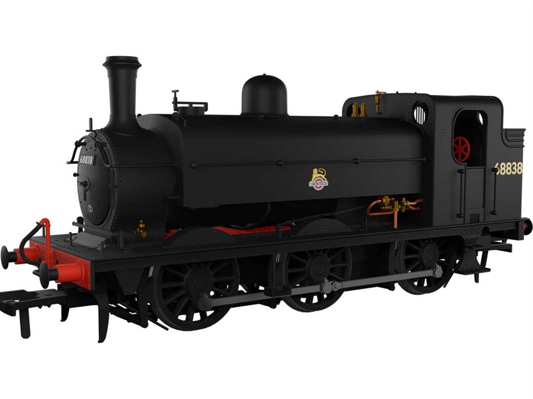 Rapido Trains OO 958008 BR 68838 ex-LNER Class J52/2 GNR 0-6-0ST BR Plain Black Early Emblem