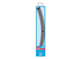 Peco OO Pack of 4 ST-231 3rd Radius Double Curves ST-2031Pack of 4 double curves at number 3 radius, 505mm 19 7/8in. 22.5 degree curve, this is sufficient for a half circle.Equivalent to Hornby R609 and Bachmann 36-609 3rd radius double curve tracks. The larger number 3 radius is designed to construct a circuit around the outside of a circuit at No.2 radius, with the track spacing set so that two left-hand or right-hand points will form a cross-over between the two circuits. Larger radius curves allow trains to run safely at higher speeds without derailment.Peco track is manufactured in Great Britain using quality nickel-silver rail which offers good electrical conductivity and corrosion resistance. Setrack track is supplied with fishplates already fitted and is compatible with the track supplied with Hornby and Bachmann train sets.