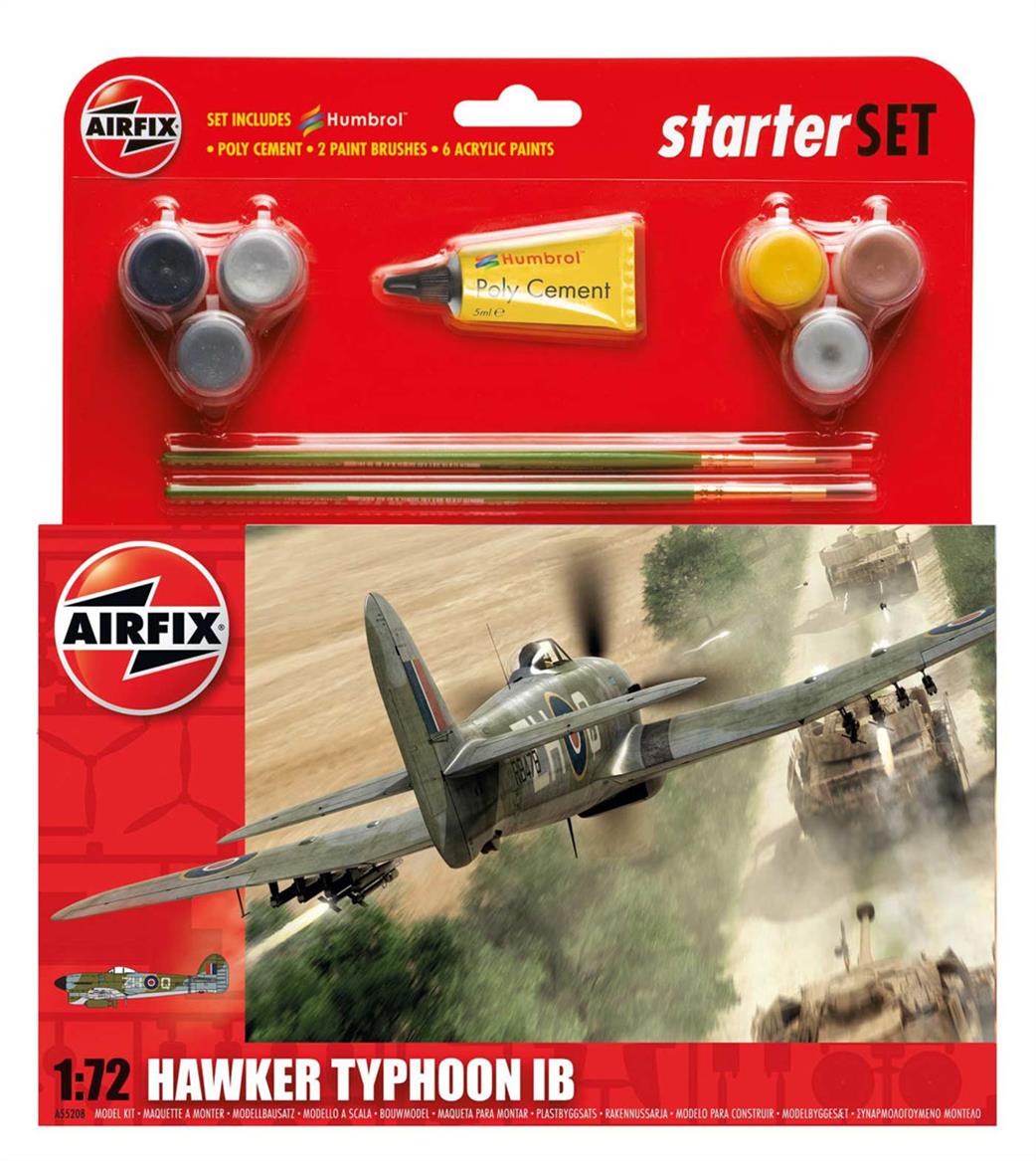 Airfix 1/72 A55208 Hawker Typhoon IB Medium Starter Gift Set