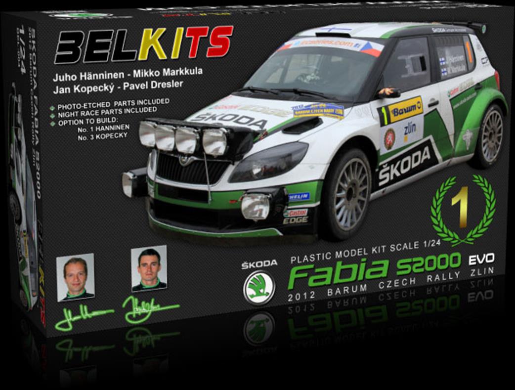 Belkits 1/24 BEL004 Skoda Fabia S2000 Evo Rally Car Kit