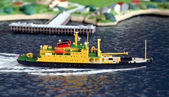 New model in 2013! Originally built in 1976, this ship's role in the fleet has now been taken over by the the SD Victoria also modelled by Rhenania Junior and in stock at Antics. The model is also available with the pennant number A367 on the hull (see RJ189A).