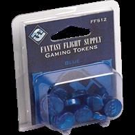 Contains 20 blue plastic gaming tokens.Fantasy Flight Supply Gaming Tokens come in packs of twenty and are a perfect tool for any gamer’s collection. Made of attractive marbleized plastic, these tokens are stackable and easy to store. 14mm diameter, 4mm thickness. 