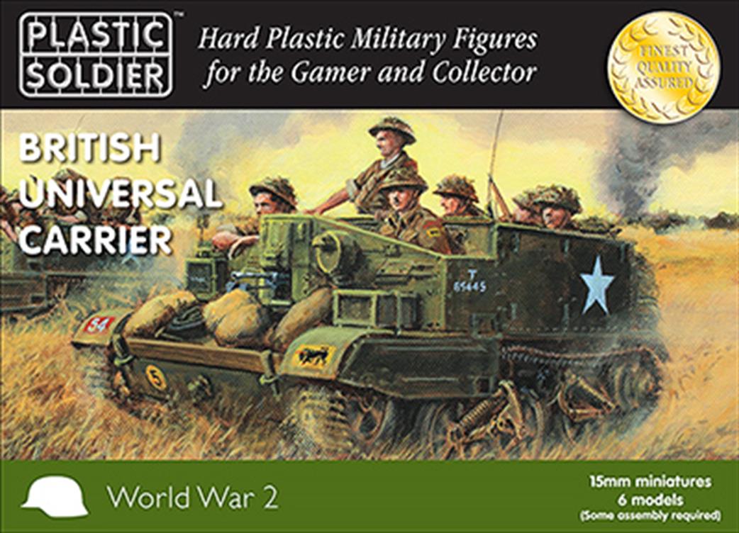Plastic Soldier 15mm WW2V15032 15mm British Universal Carrier Pack of 9