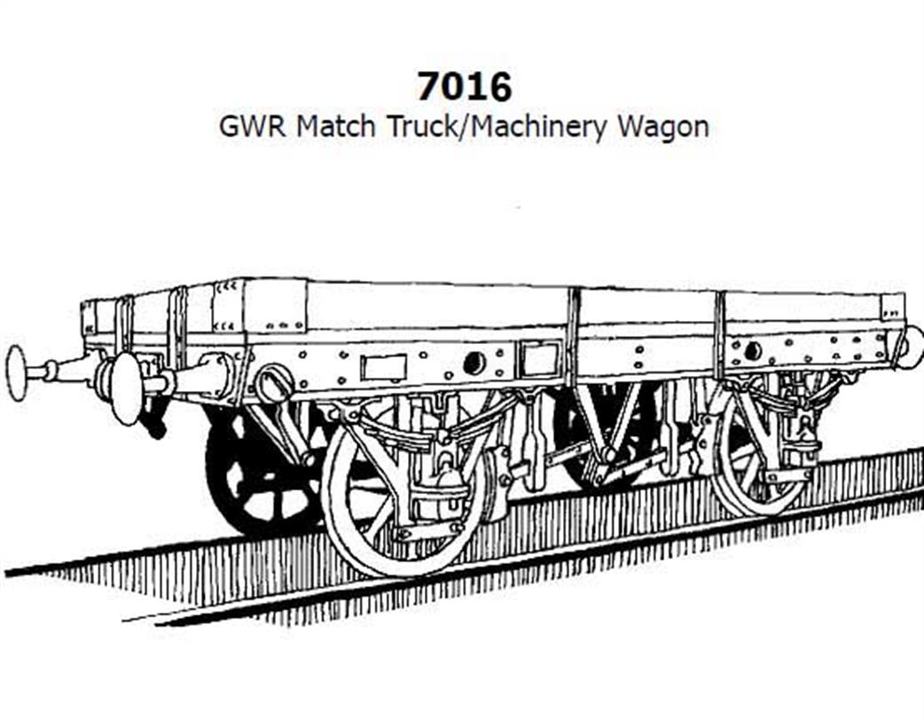Slaters Plastikard O Gauge 7016 Great Western Railway Match Truck / Machinery Wagon Kit