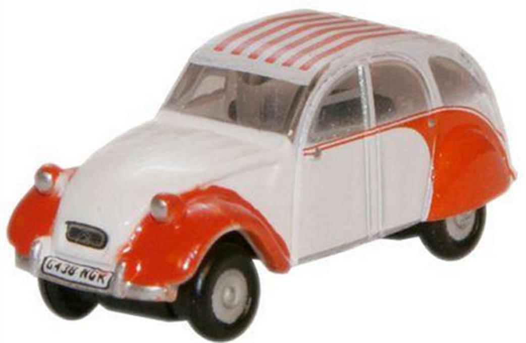 Oxford Diecast 1/148 NCT003 Citroen 2CV Dolly Red White