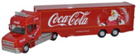 Oxford Diecast 76TCAB004CC 1/76th Coca Cola Scania T Cab Box Trailer