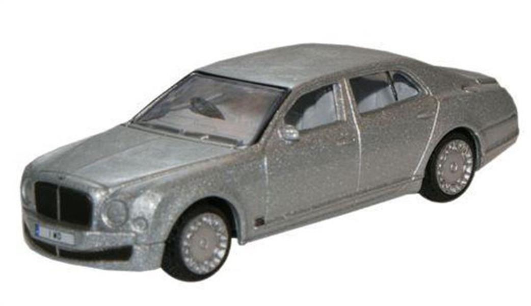 Oxford Diecast 1/76 76BM003 Bentley Mulsanne Moonbeam Silver