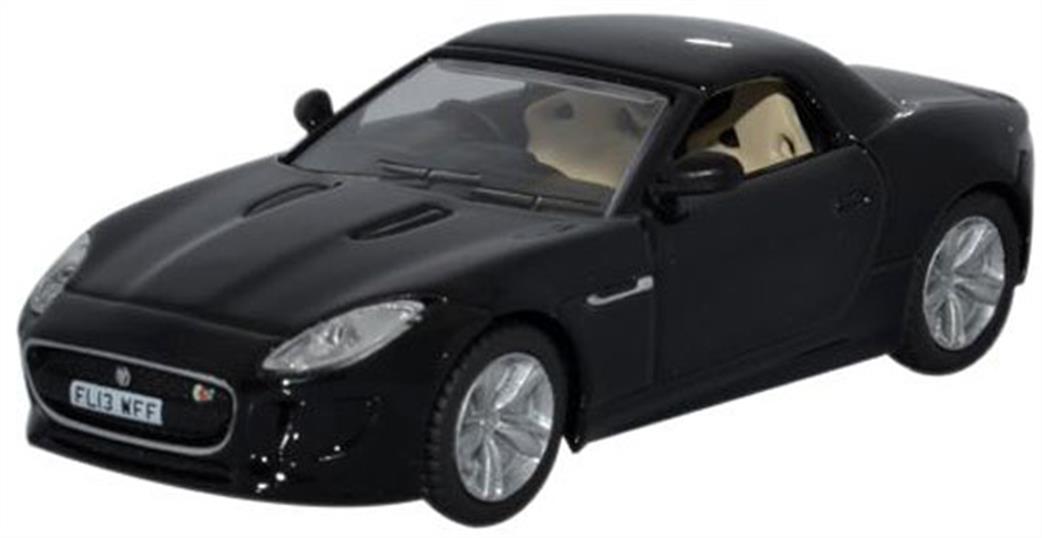 Oxford Diecast 1/76 76FTYP001 Jaguar F Type in Ebony Black