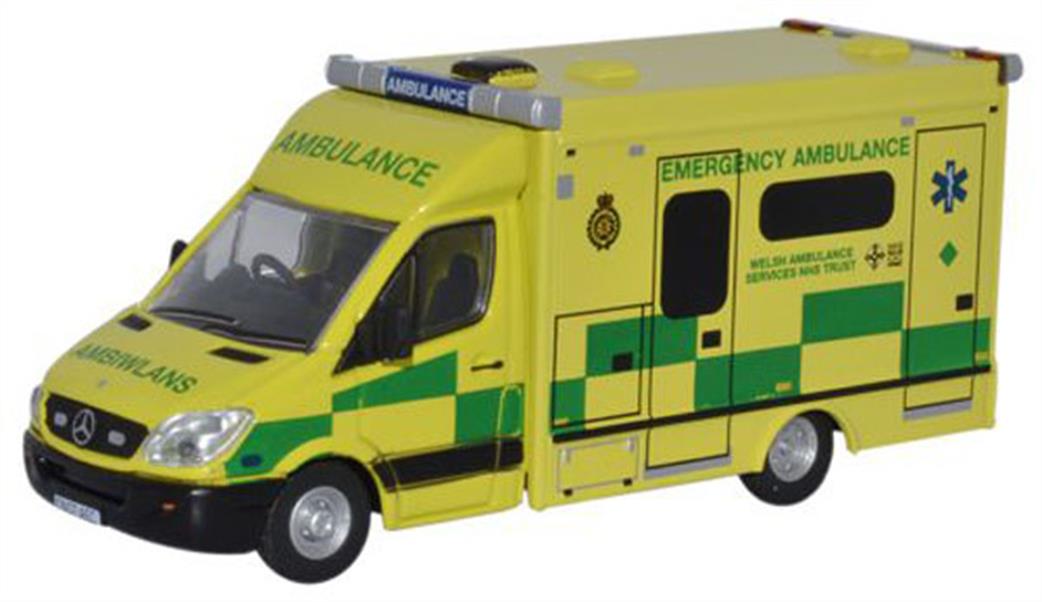 Oxford Diecast 76MA001 Mercedes Welsh Ambulance Model  1/76