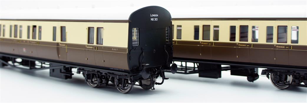 Dapol Lionheart Trains O Gauge LHT-625 GWR London Division 4-Coach Suburban A Set Chocolate & Cream