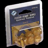 Contains 20 gold plastic gaming tokens.Fantasy Flight Supply Gaming Tokens come in packs of twenty and are a perfect tool for any gamer’s collection. Made of attractive marbleized plastic, these tokens are stackable and easy to store. 14mm diameter, 4mm thickness.