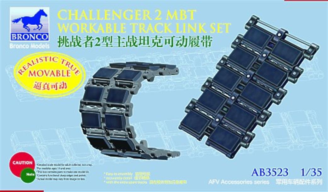 Bronco Models 1/35 AB3523 British Challenger 2 MBT Workable Track Link Set