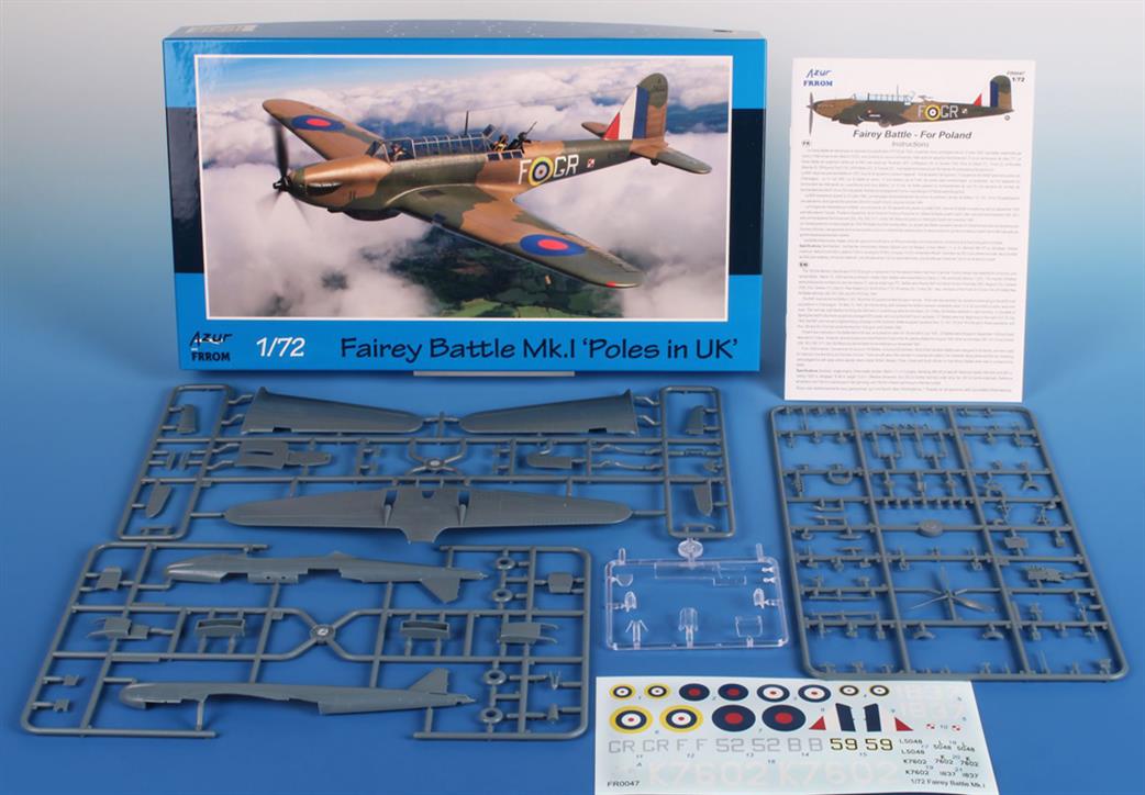 Azur 1/72 FR0047 Fairey Battle Mk1 Poles In UK Plastic Kit