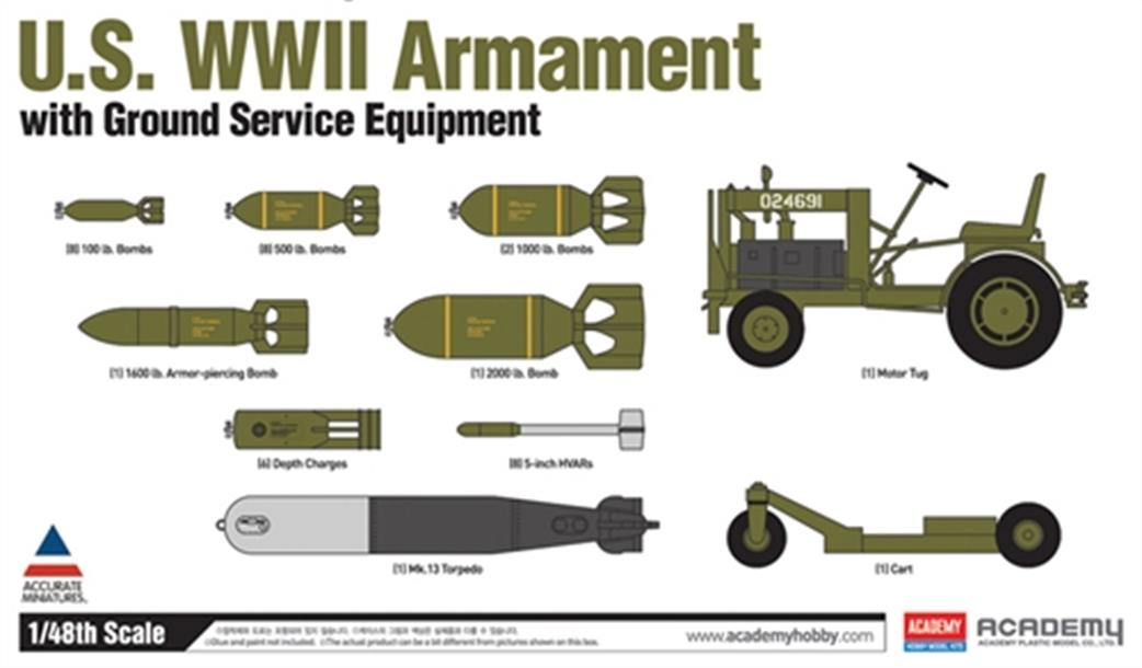 Academy 12291 US WW2 Armament with Ground Service Equipment 1/48