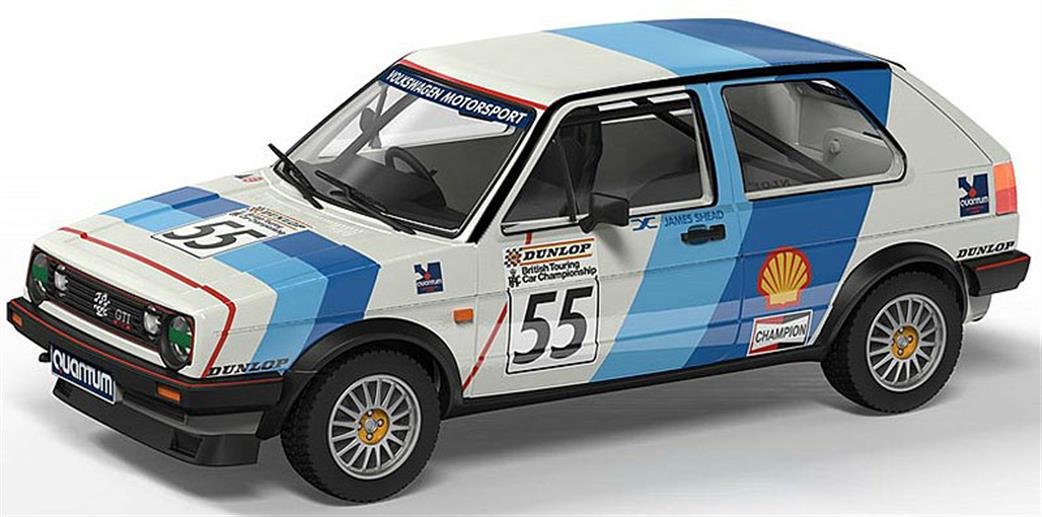 Corgi 1/43 VA13601 VW Golf GTI 16v Mk2, James Shead 1988 Dunlop RAC British Touring Car Championship, Class C Champion, 8th overall