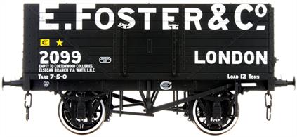 Dapol Lionheart Trains LHT-F-080-004 O Gauge 8 Plank Open Wagon E Foster &amp; Co.Delivery Spring 2018A detailed ready to run O gauge 8 plank open wagon model from Lionheart Trains tooling finished in the grey livery of London coal merchants E Foster &amp; company.