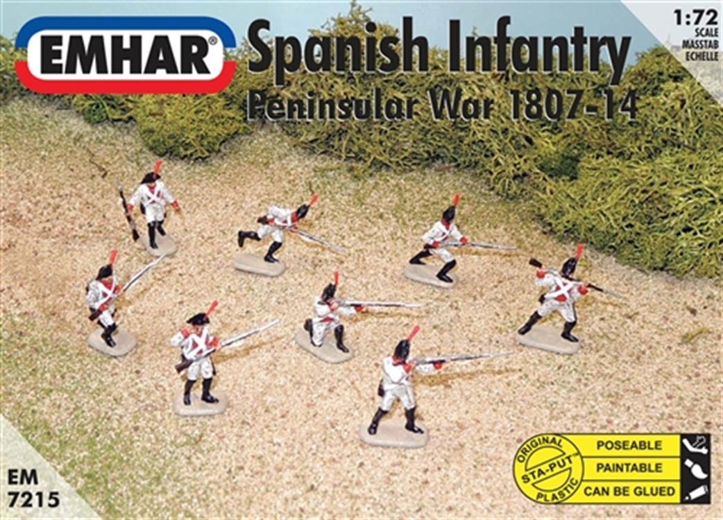 Emhar 7215 Spanish Infantry Peninsular Wars Figure Set 1/72