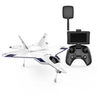 F-22 FPV Jet RTF  w/5.8ghz Streaming, GPS &amp; ScreenFEATURES720P High Definition CameraReal Time FPVAccurate GPS Positioning2.4G frequency5.8G video transmissionAutomatic Return To HomeMax Flight Time 8 MinutesSPECIFICATIONSPlane Size: L435*W310mmMax Flight Time- 8 minutesBattery- 7.6V 480mAh LipoCharging Time-60 minutesVideo and controlling Range: 200MBrushless MotorsSafe controlWHAT'S INCLUDED (PRO VERSION)1 X Plane1 X F22 battery1 X HT015B Remote Controller1 X LCD screen1 X Sun shade3 X Propellers1 X propeller Wrench1 X foam glue1 X F22 body sticker1 X USB charger1 X user manual